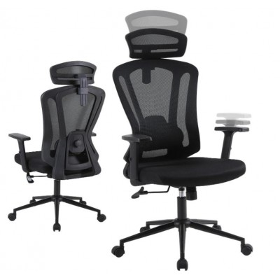 NOBLEWELL Office Chair Ergonomic office chair, large seat, lumbar support computer chair, adjustable headrest, desk chair with armrest