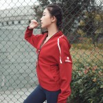 Running Jacket For Women Yoga Hooded Zipper Fitness Hoodies Long Sleeve Thumb Hole Workout Gym Sportswear Sweatshirt Outwear