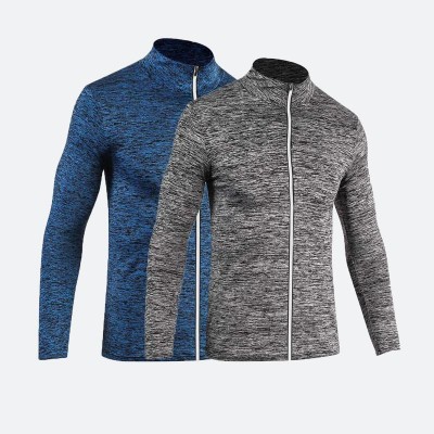 Men Fitness Sport Jacket Gym Running Hoodies Long Sleeve Reflective Zipper Sportswear Male Training Workout Sweatshirt Coat