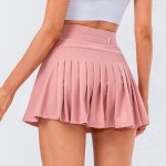 2022 Spring Women Tennis Skorts Sport Athletic Yoga Shorts Skirt Solid Color Anti Exposure Fitness  Shorts Female Sportswear