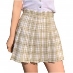Sexy Summer Tennis Pleated Skirts Kawaii Sportswear High Waist Plaid Zipper A-Line Skirt Woman Harajuku Korean Style Mini Jupes